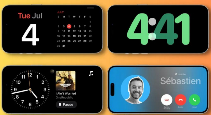 张家川苹果手机维修分享iOS17横屏充电待机显示有什么好处 