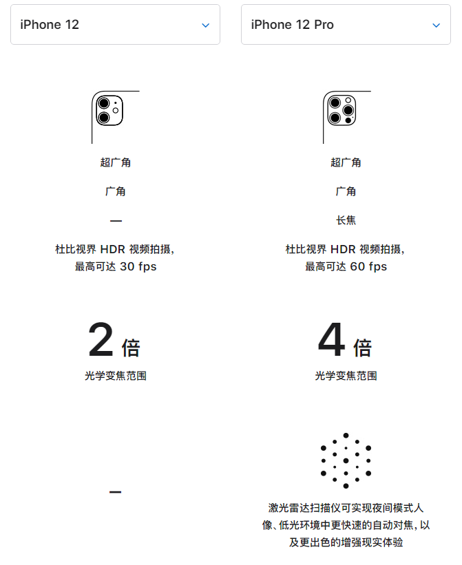 张家川苹果手机维修分享苹果 iPhone 12 与 iPhone 12 Pro 选哪款 